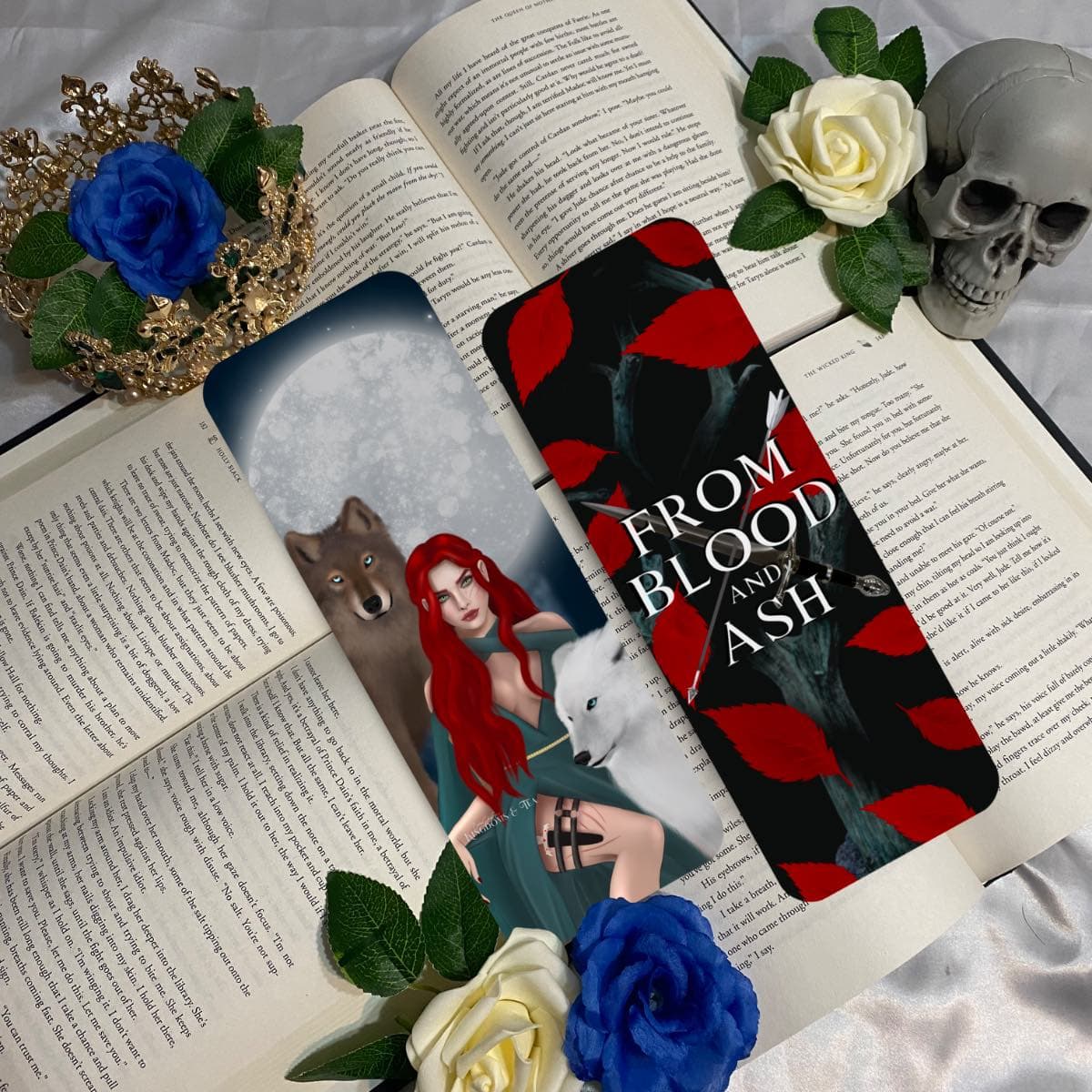 Marcapáginas “Poppy & The Wolven (Kieran y Delano)” de From Blood and Ash